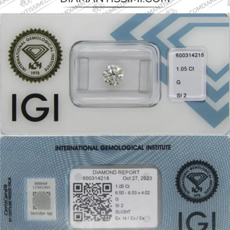 IGI Diamante 1.05 carati | G | SI 2