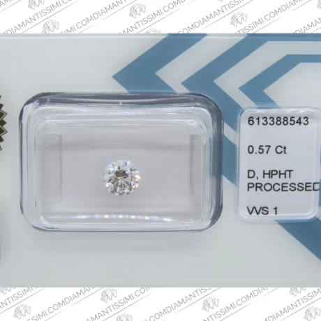 IGI Diamante 0.57 carati | D | HPHT |VVS 1 zoom pietra