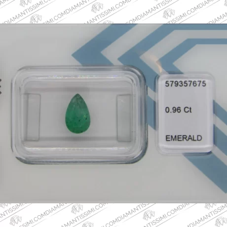 IGI Smeraldo taglio pera 0.96 carati zoom pietra