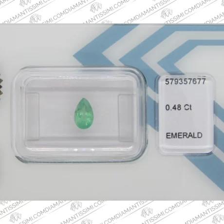 IGI Smeraldo taglio pera 0.48 carati zoom pietra